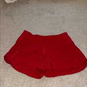 Lululemon Athletica Red Athletic Shorts